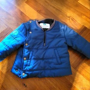Buckle Me Baby Car seat safe winter jacket blue gray size 3T